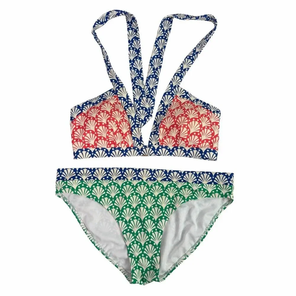 Boden Ithaca Contrasting Panels Bikini size 12